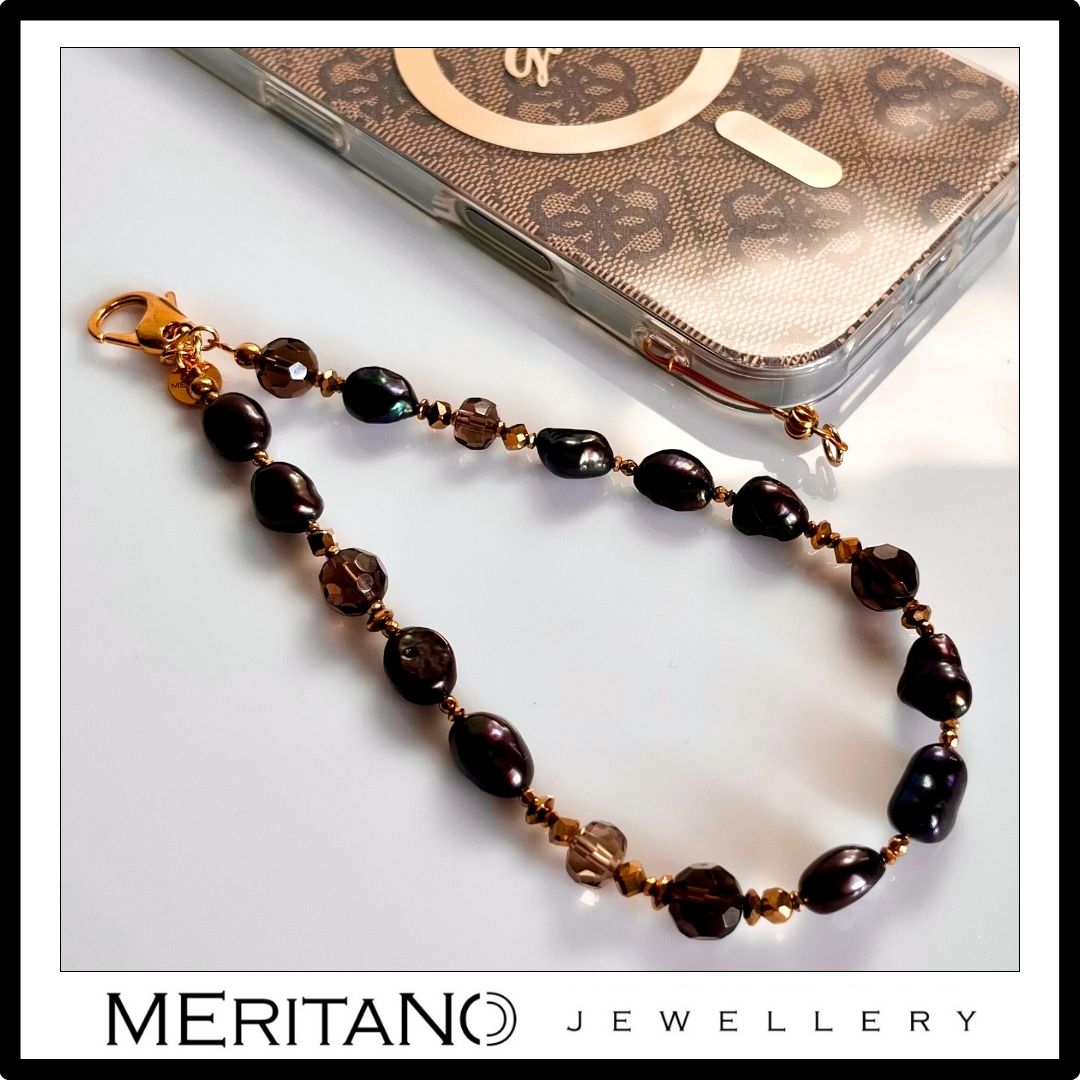 Bransoletka do telefonu - elegancki dodatek z kamieni naturalnych i pereł