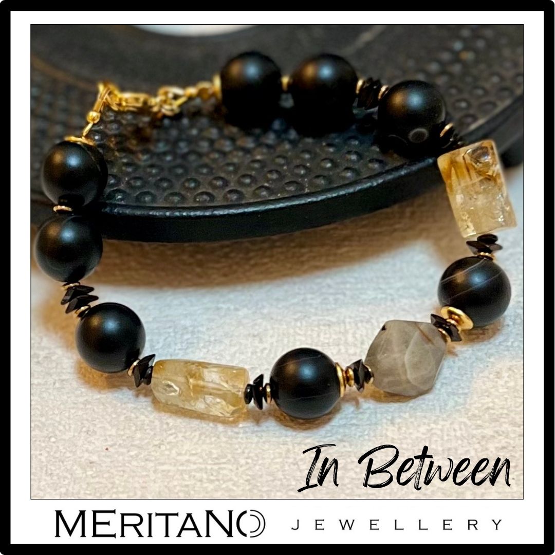 bransoletka unisex in between z agatem i cytrynem