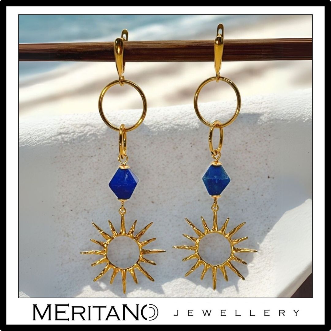 Kolczyki na lato z lapis lazuli