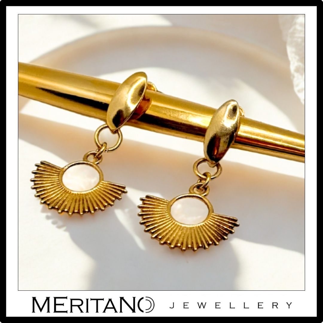 Złote kolczyki słońca