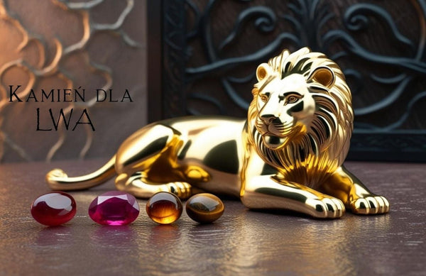 Kamienie dla Lwa – rubin, kamień słoneczny i tygrysie oko, symbol siły, odwagi i pewności siebie w biżuterii z kamieni naturalnych