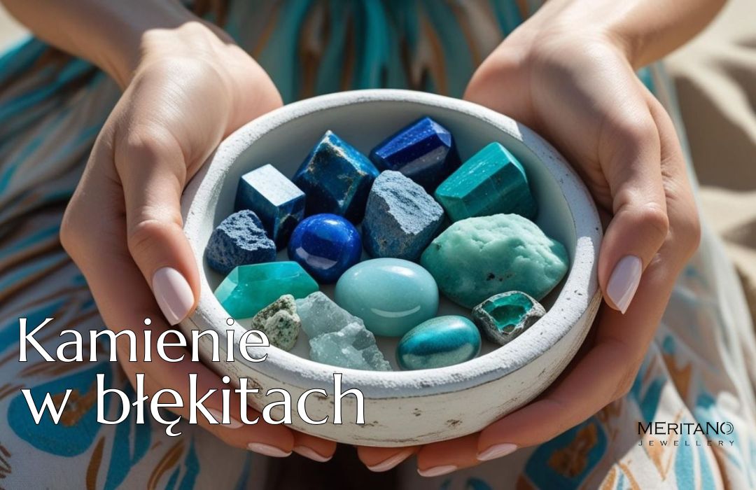 Niebieskie kamienie w objęciach biżuterii