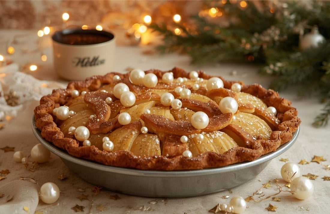 Świąteczna szarlotka obsypana perełkami - Meritano Jewellery