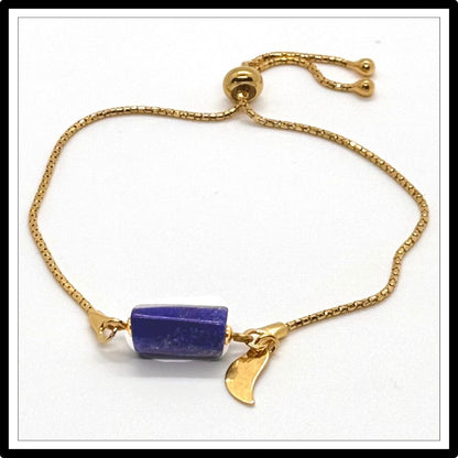 Bransoletka łańcuszkowa z lapis lazuli