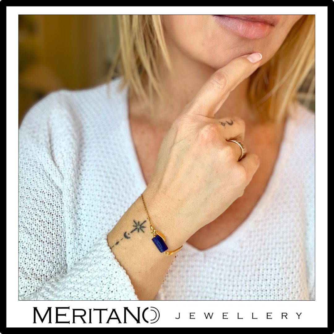 Bransoletka łańcuszkowa z lapis lazuli