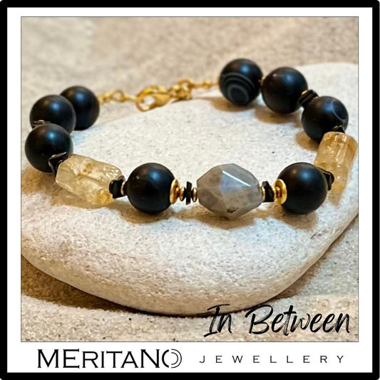 bransoletka unisex in between z agatem i cytrynem