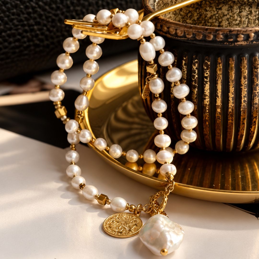 Naszyjnik z pereł z dużą perłą keshi - okładka filmu Meritano Jewellery