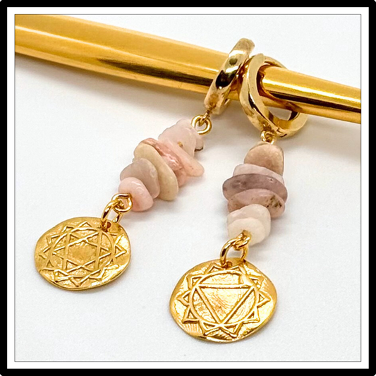 Kolczyki czakry z opalem Kolczyki czakry z opalem